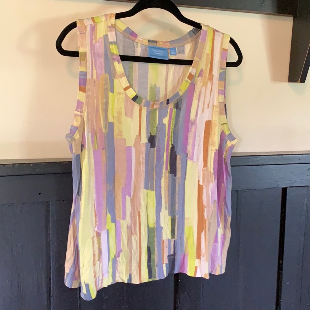 Simply Vera Wang rayon sleeveless top PXL EUC